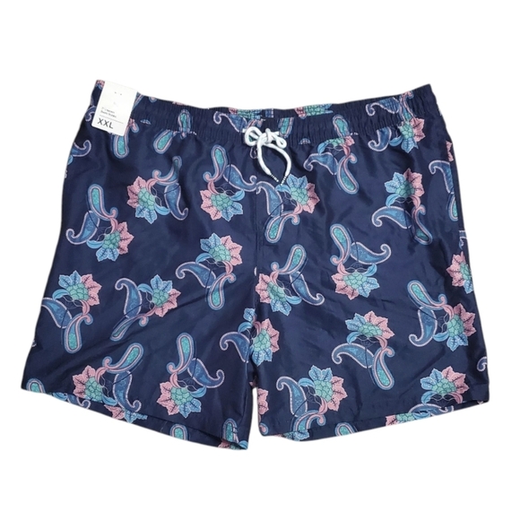 NWT Original Use Men's Paisley Print 7" Swim Trunks XXL - Picture 2 of 8
